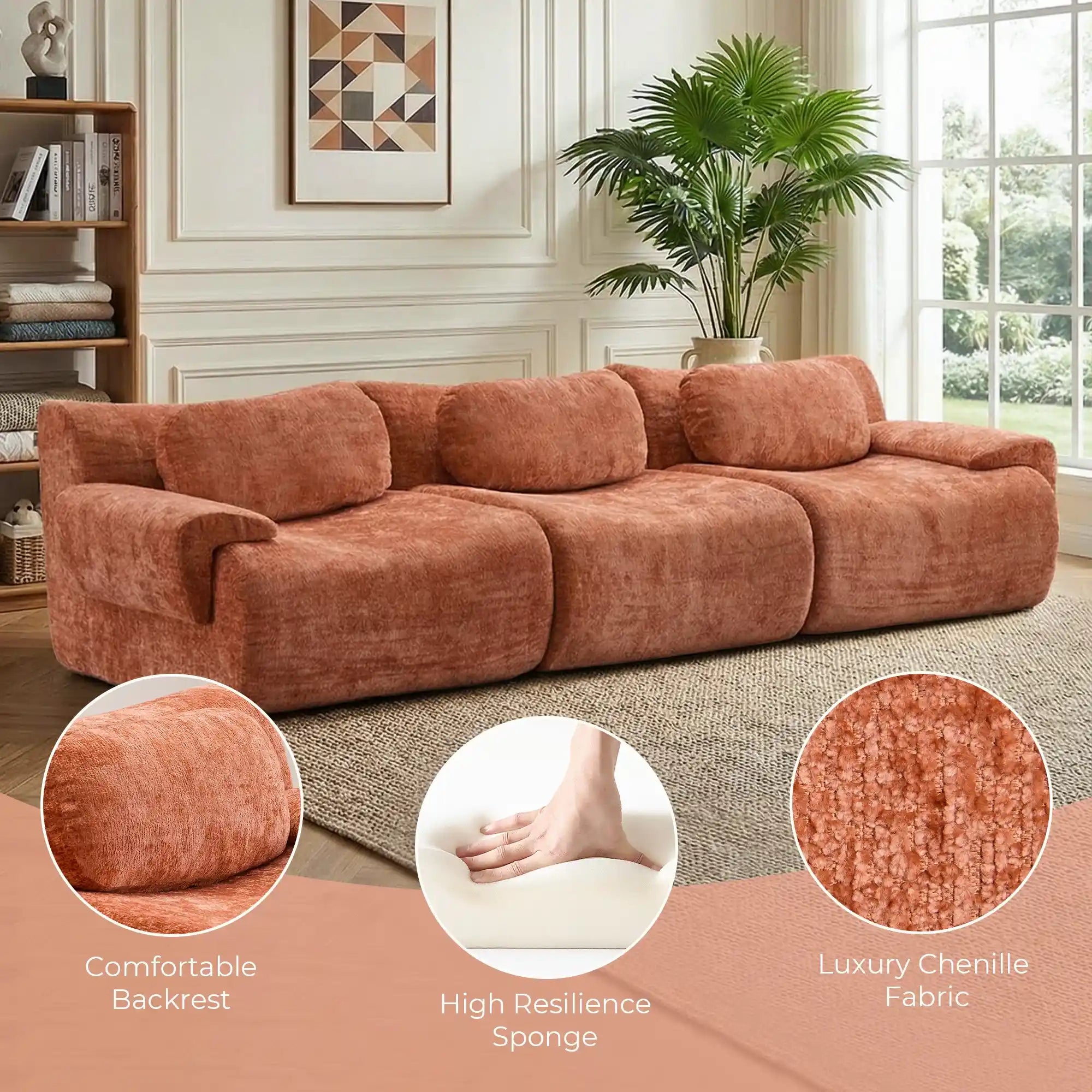 Nephele Modular Sectional Compressed Sofa