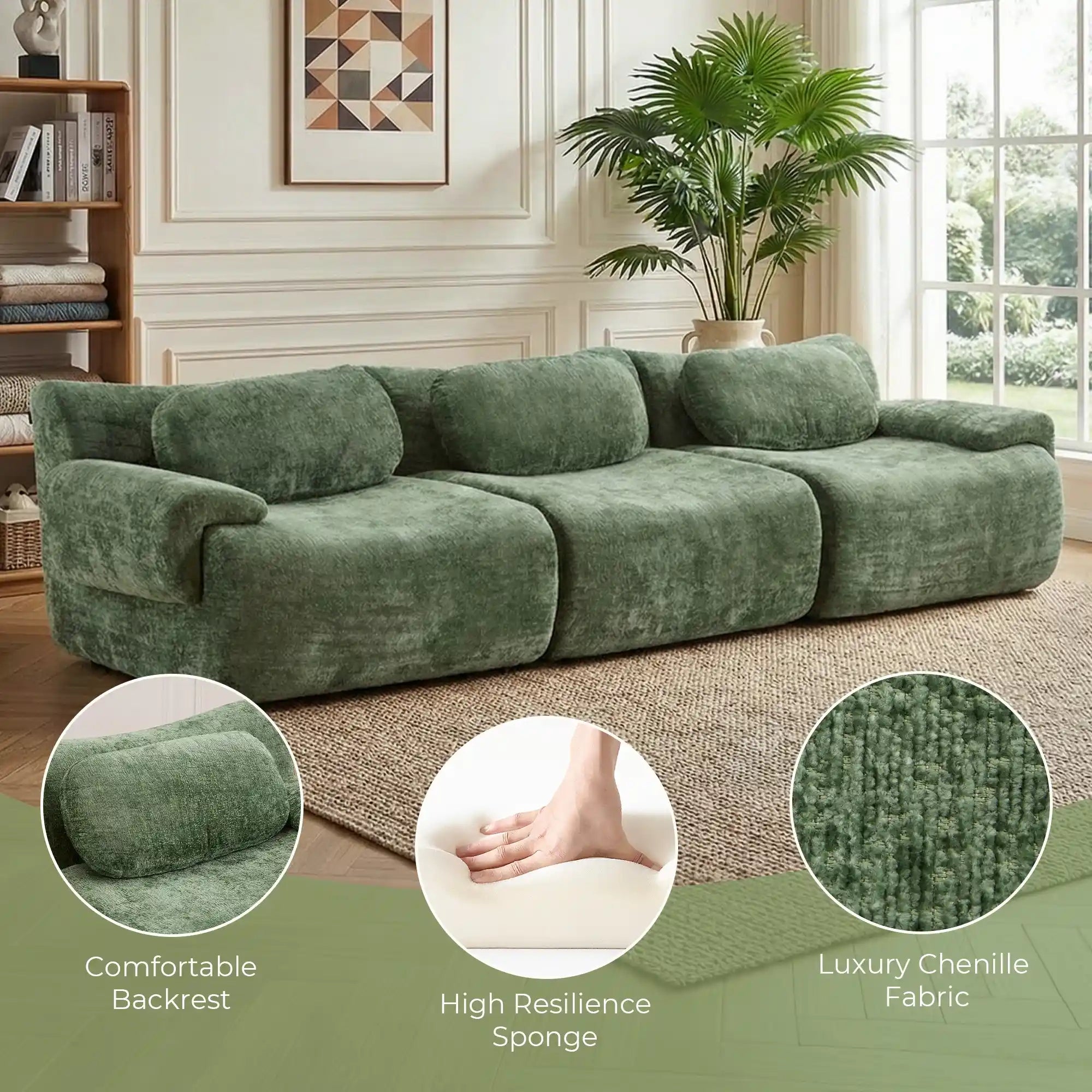 Nephele Modular Sectional Compressed Sofa