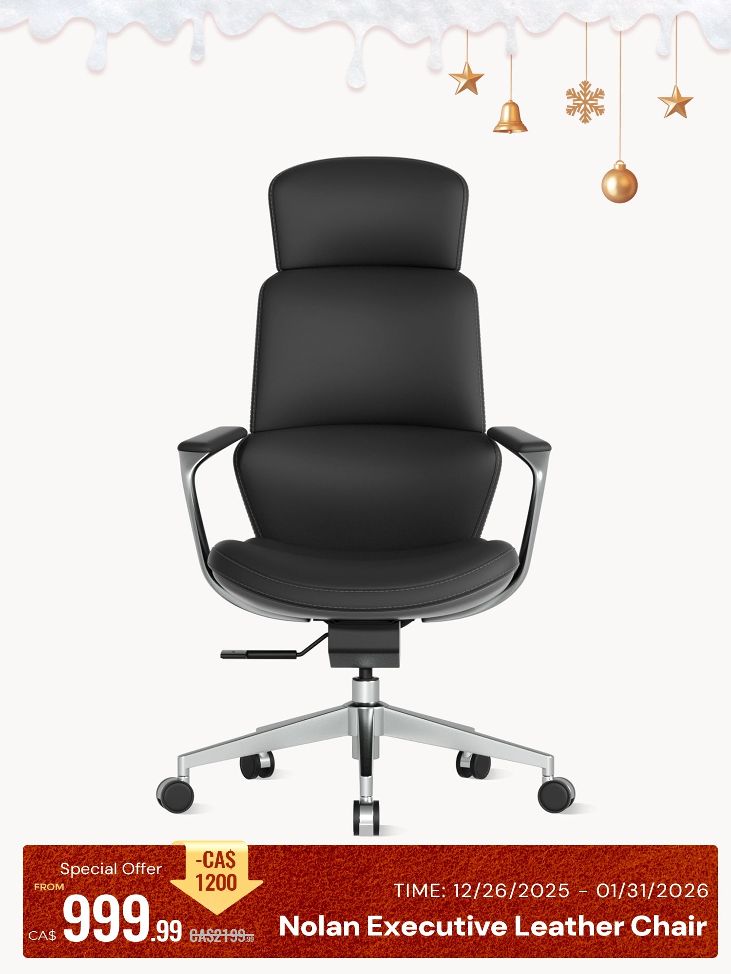 Nolan Leather Chair with Classic Design