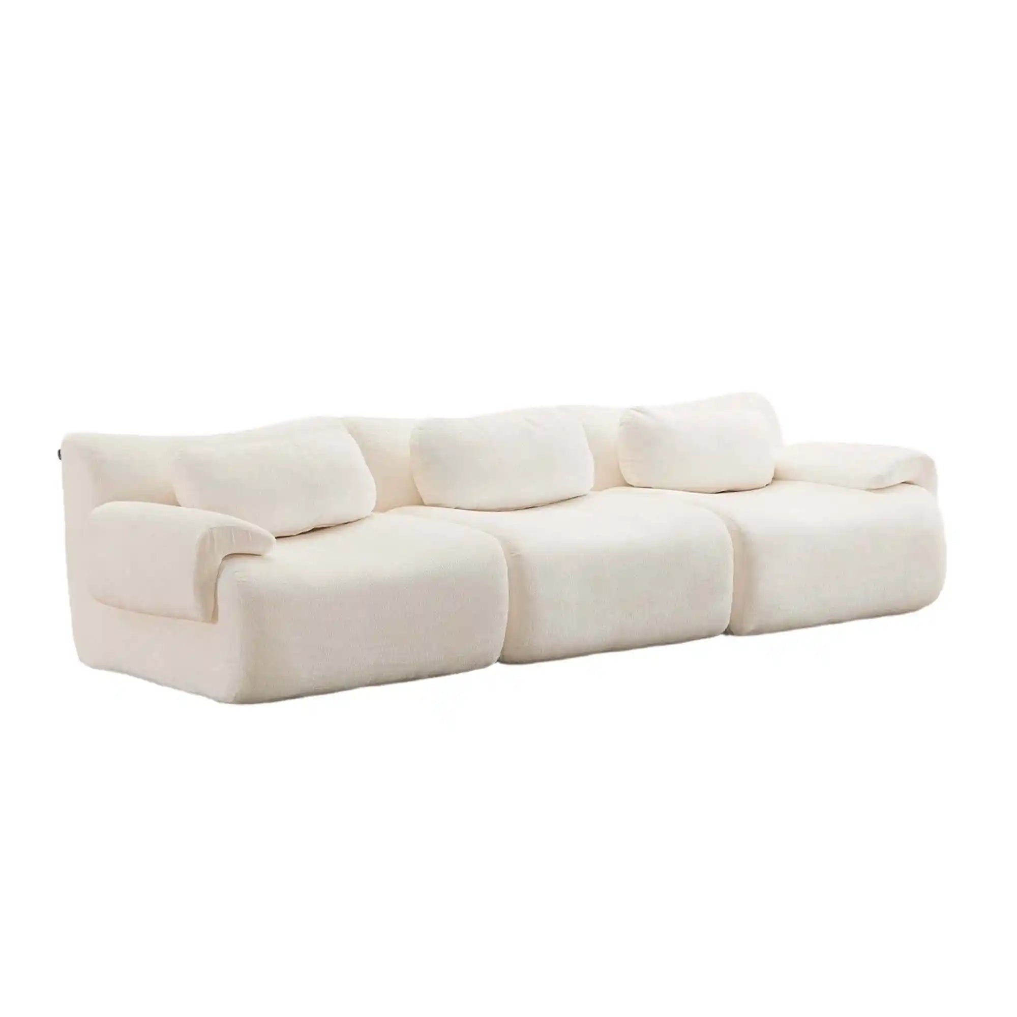 Nephele Wave-Shaped Compressed Sectional Sofa