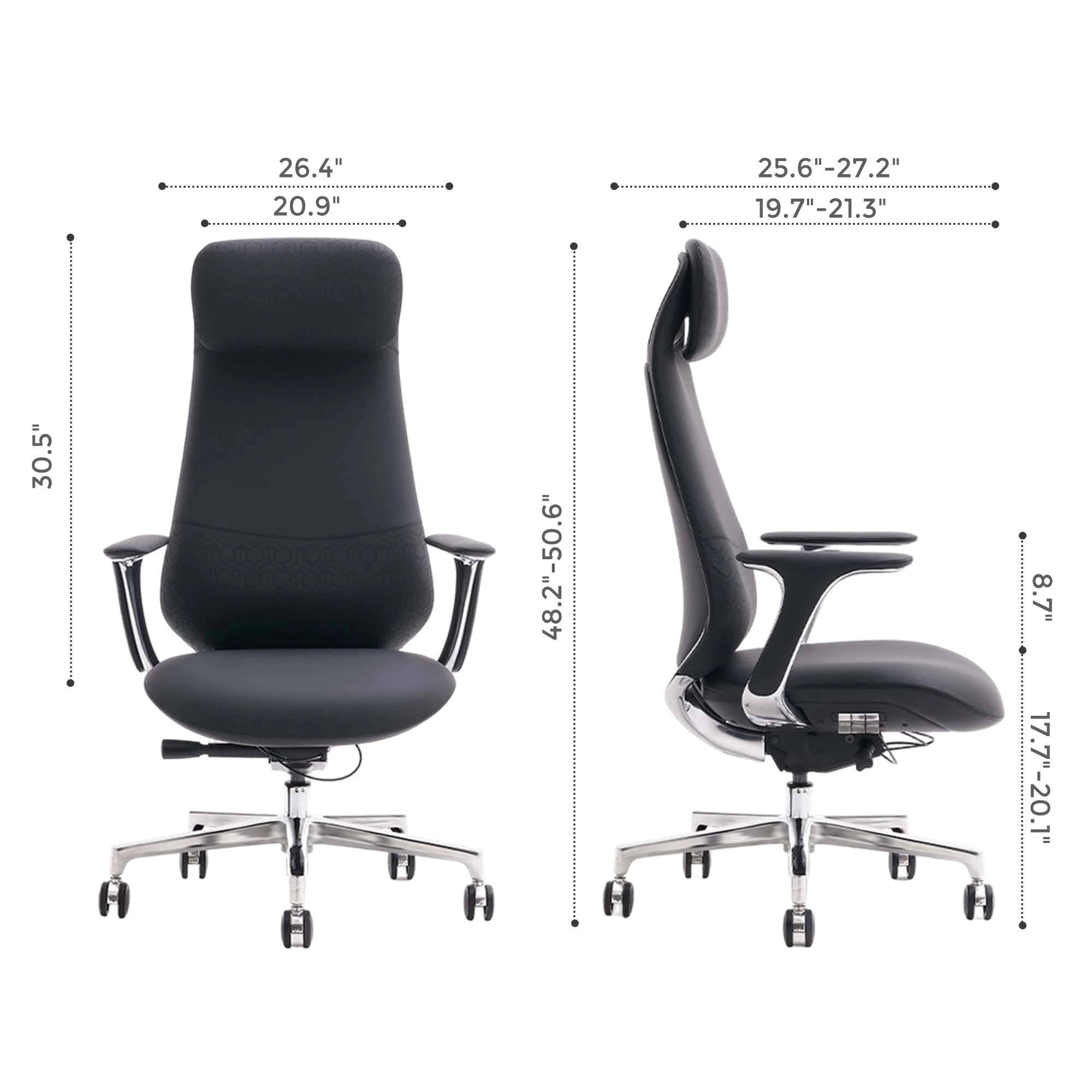 Neta Premium Leather Chair with Headrest