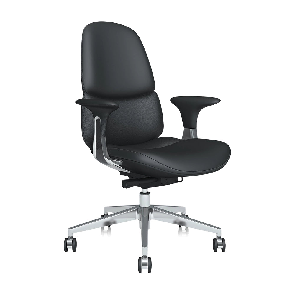 Neris Mid-Back Leather Office Chair with Best Value
