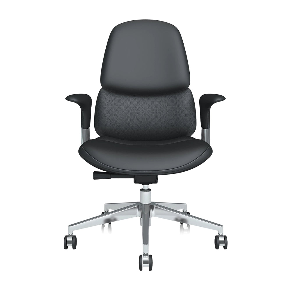 Nyla Mid-Back Leather Chair with Easy Adjustment