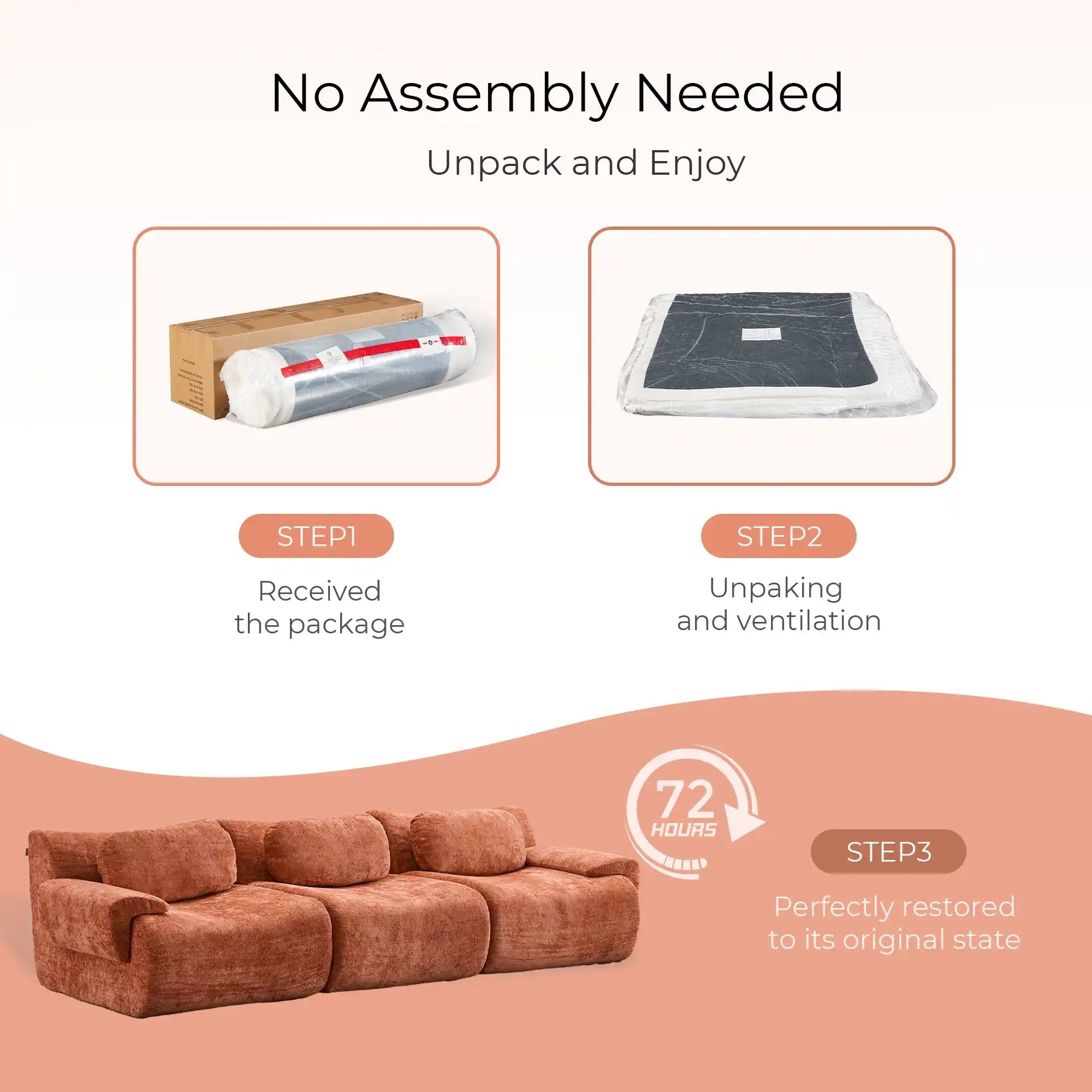 Nephele  Modular Sectional Compressed Sofa