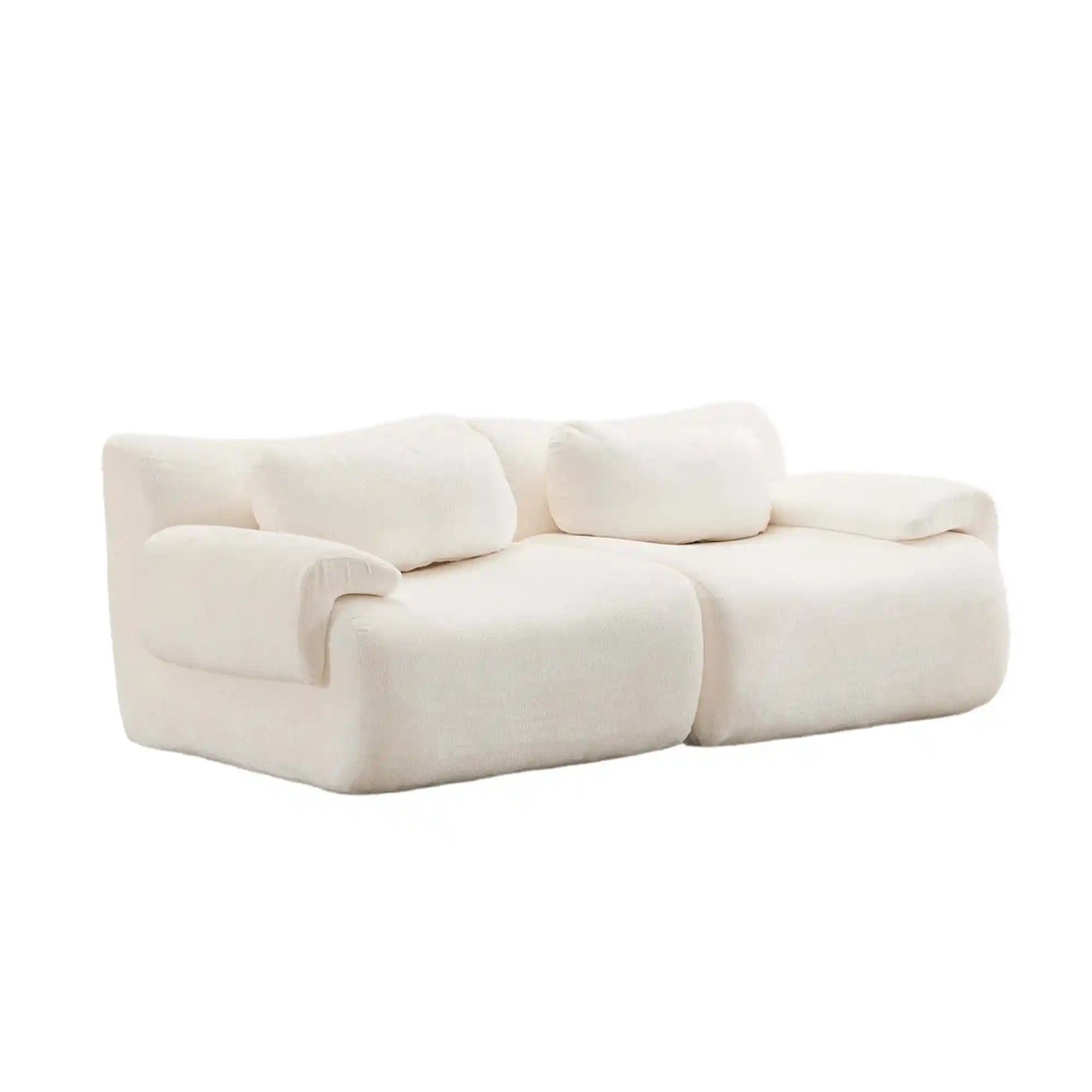 Nephele Wave-Shaped Compressed Sectional Sofa