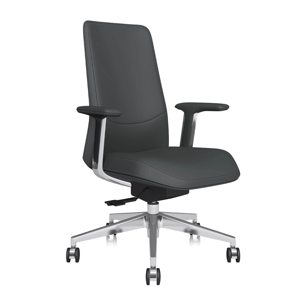 Neris Mid-Back Leather Office Chair with Best Value