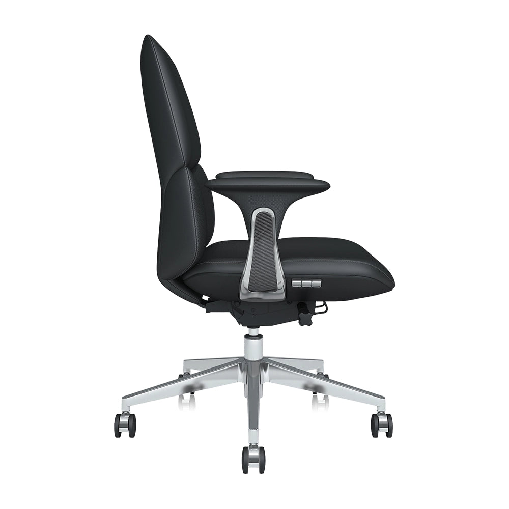 Neris Mid-Back Leather Office Chair with Best Value
